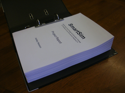 My 400 page SmartSim project report.